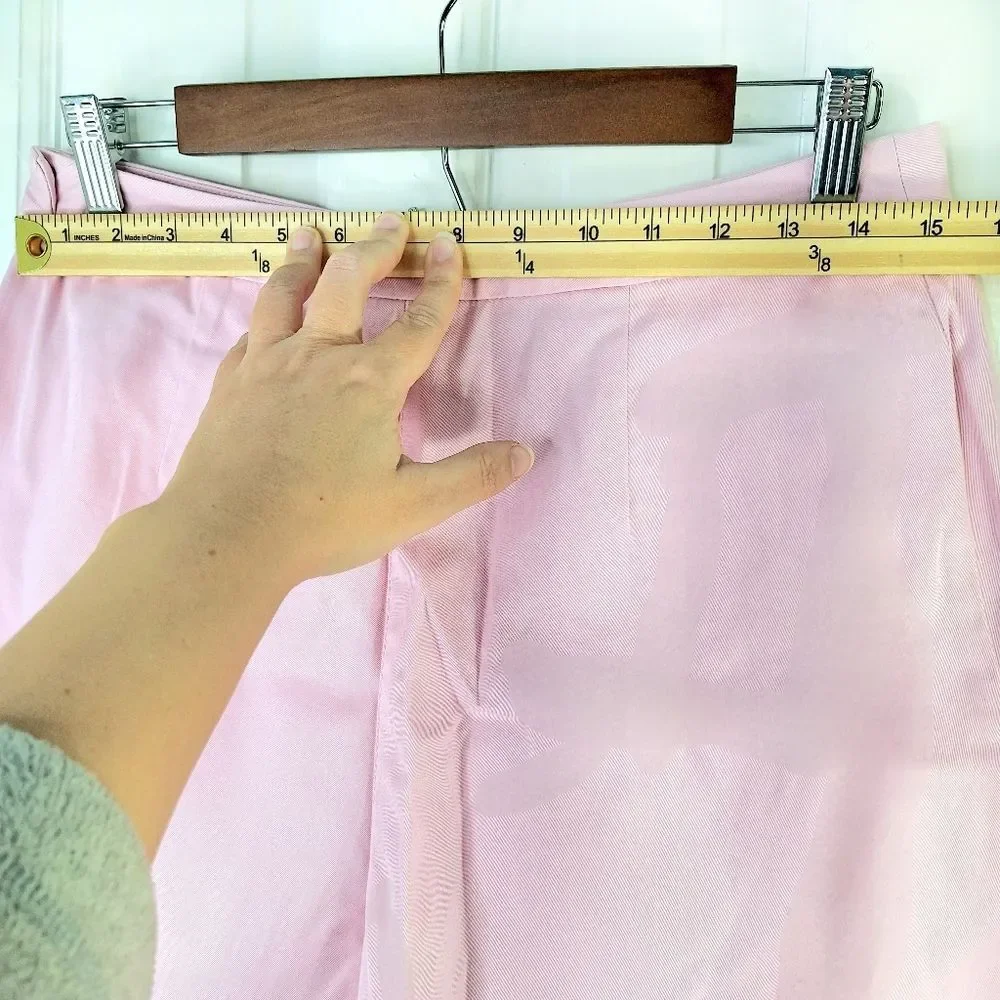 Ann Taylor Pink 100% Cotton High Waisted Shorts Sz 10 - Picture 7 of 9